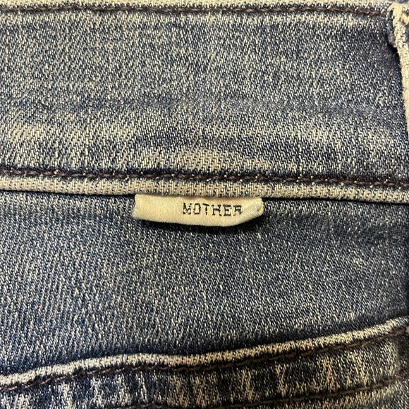 MOTHER Mid Rise Dazzler Ankle Fray Distressed Jeans - Picture 9 of 14